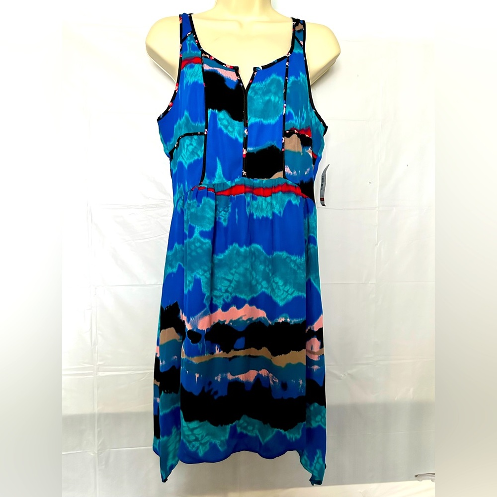 NWT I 🤍 Ronson - Blue Tie Dye Print Dress Size 6